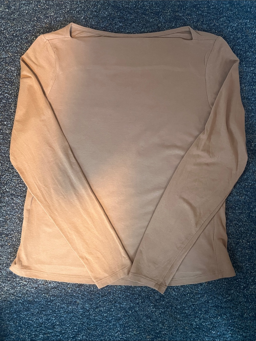 Tahari Camel Crew Neck Long Sleeve Top